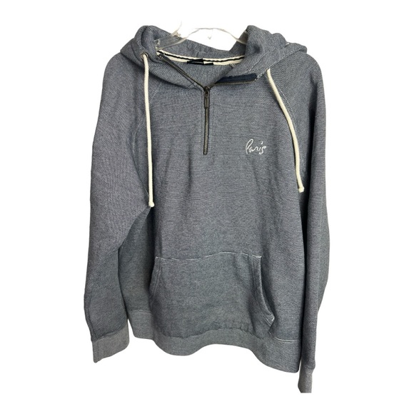 PARIS SWEATSHIRT HOODIE EMBROIDERED HEAVY SIZE LARGE AD32 - Picture 6 of 8